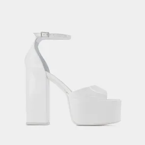 Paris Texas  Tatiana Platform Sandals - Paris Texas - White - Leather