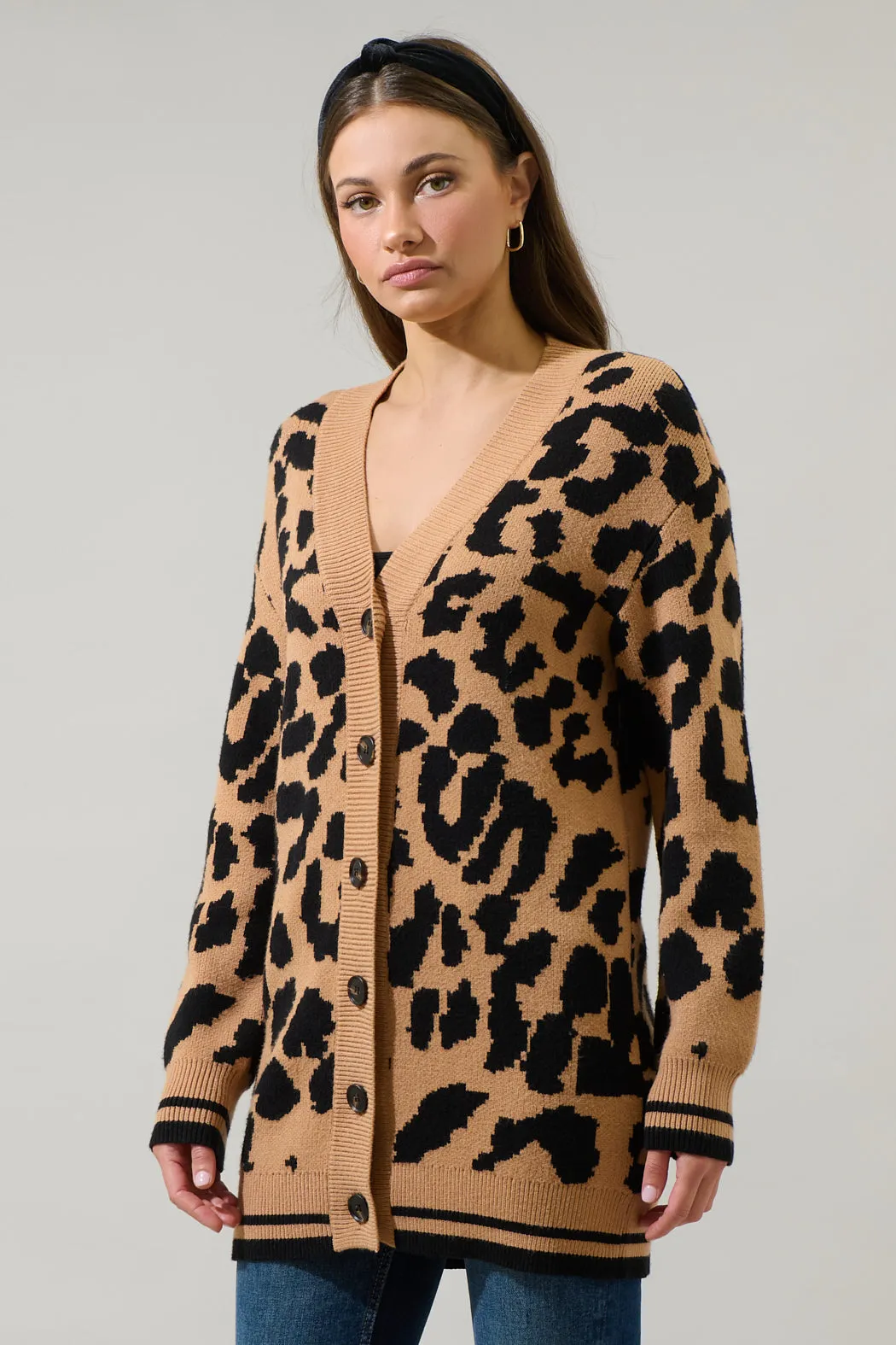 Peyton Cheetah Oversized Long Cardigan