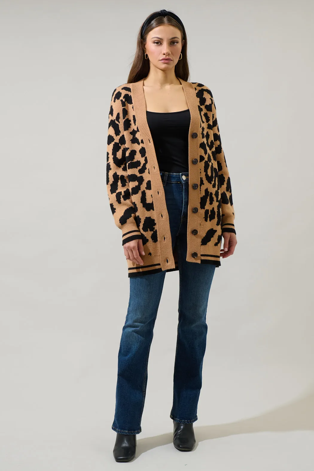 Peyton Cheetah Oversized Long Cardigan