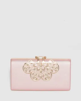 Pink Quinn Clip Clutch Bag