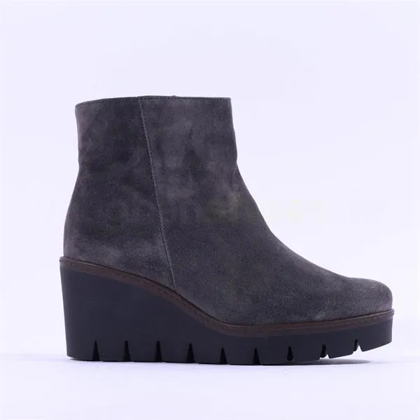 Platform Wedge Boot Utopia - Grey Suede