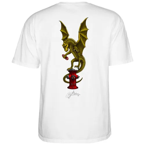 Powell Peralta Skateboard Shirt Andy Anderson Vajra White