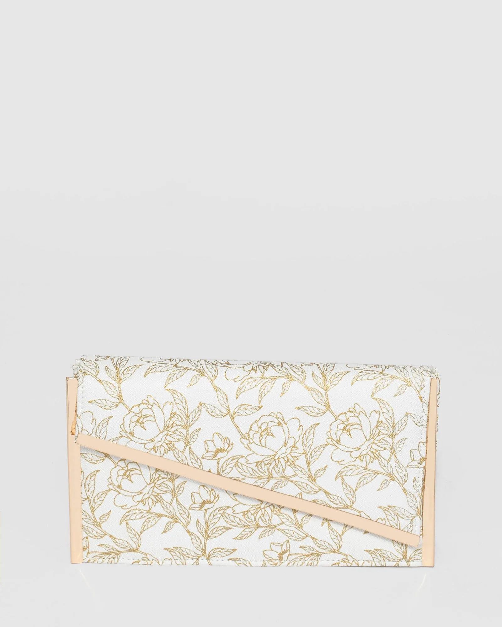 Print Jessie Diag Bar Clutch Bag