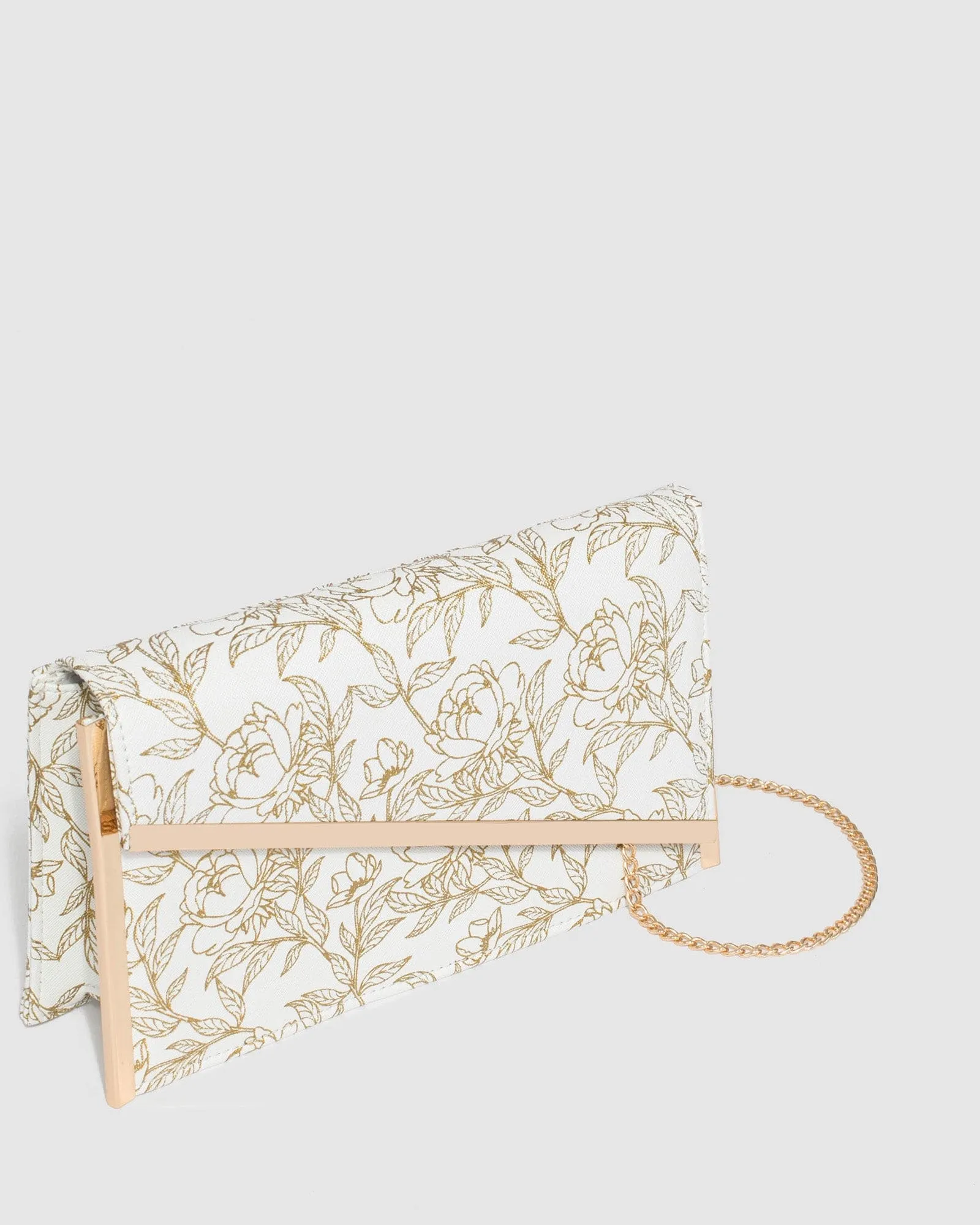 Print Jessie Diag Bar Clutch Bag