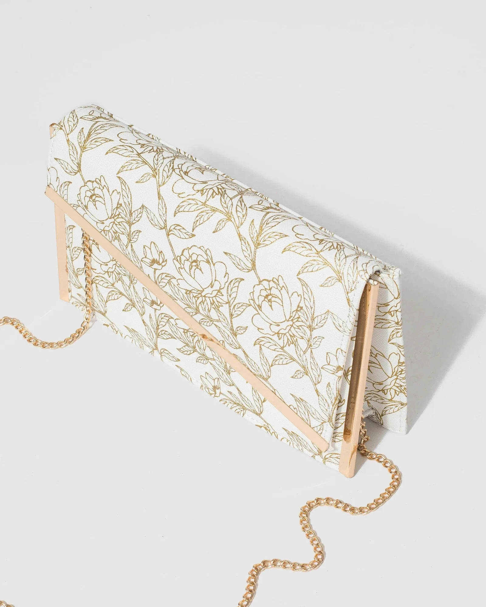 Print Jessie Diag Bar Clutch Bag