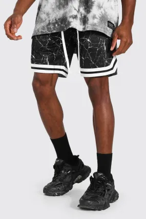 Print Mesh Basketball Short | boohooMAN UK