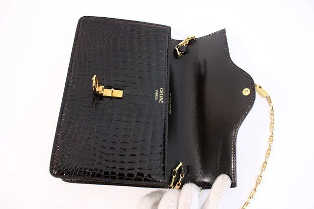 Rare Vintage CELINE Crocodile Bag