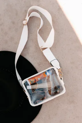 Ready For The Big Show Clear Rectangular Crossbody Bag (Ivory)