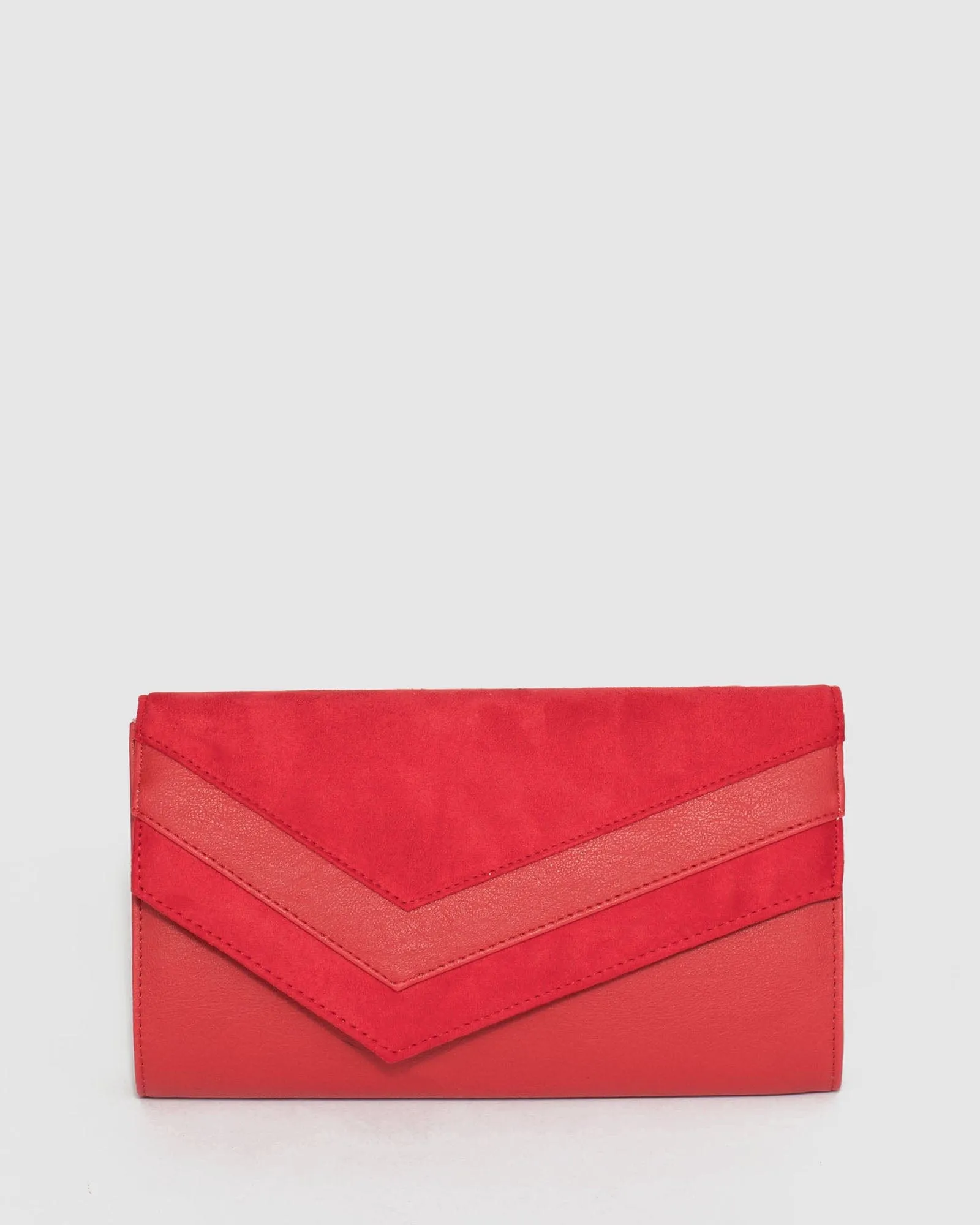 Red Mila Arrow Clutch Bag