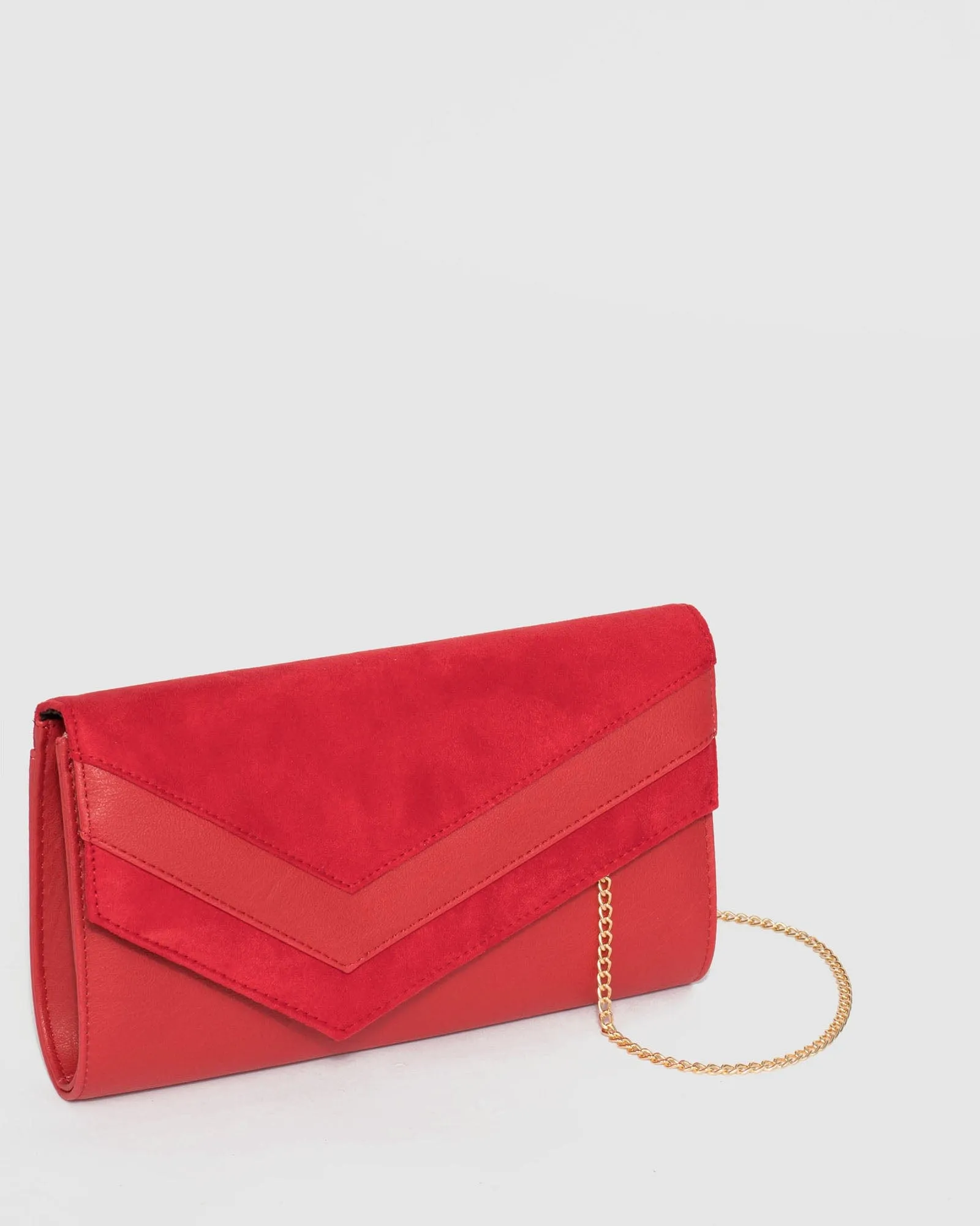 Red Mila Arrow Clutch Bag