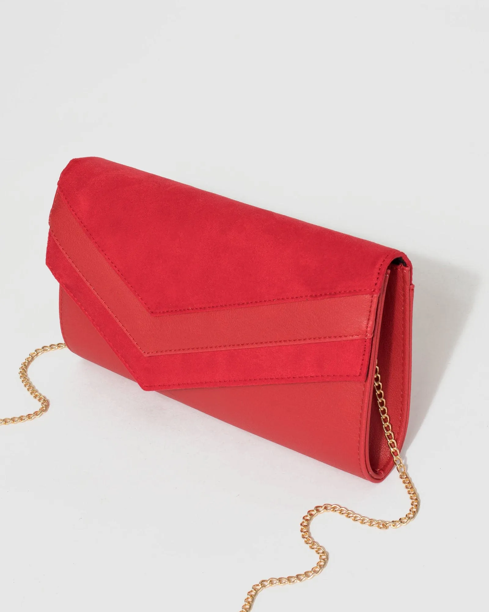 Red Mila Arrow Clutch Bag