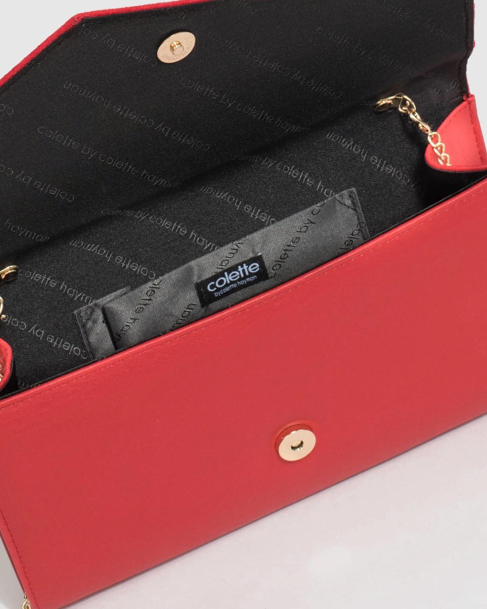 Red Mila Arrow Clutch Bag