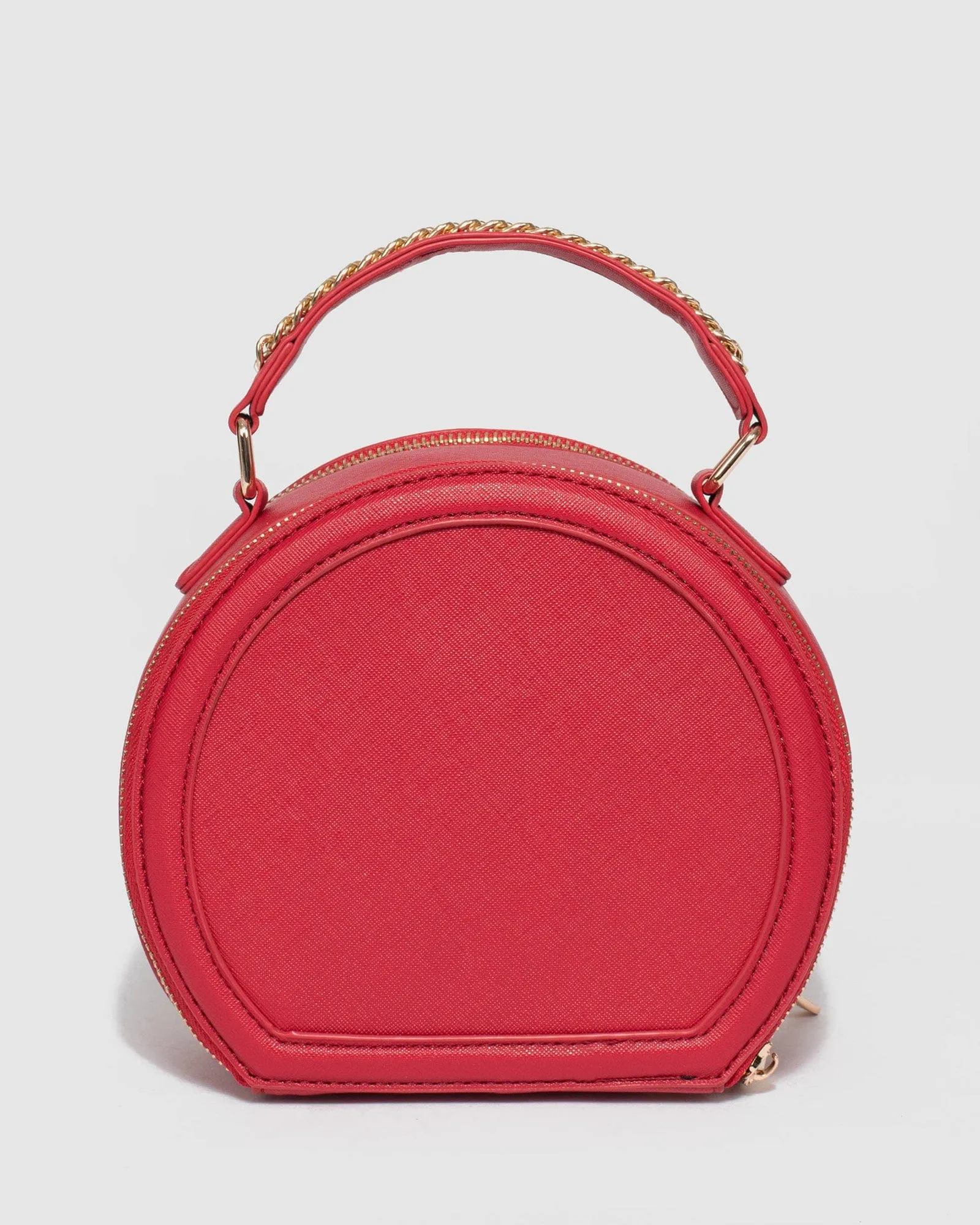 Red Ophelia Round Clutch Bag