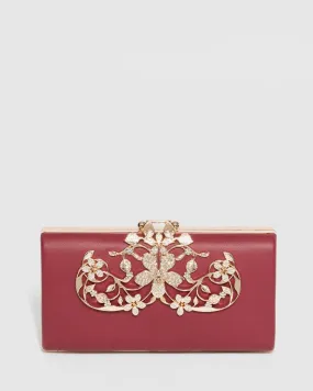 Red Victoria Clip Clutch Bag