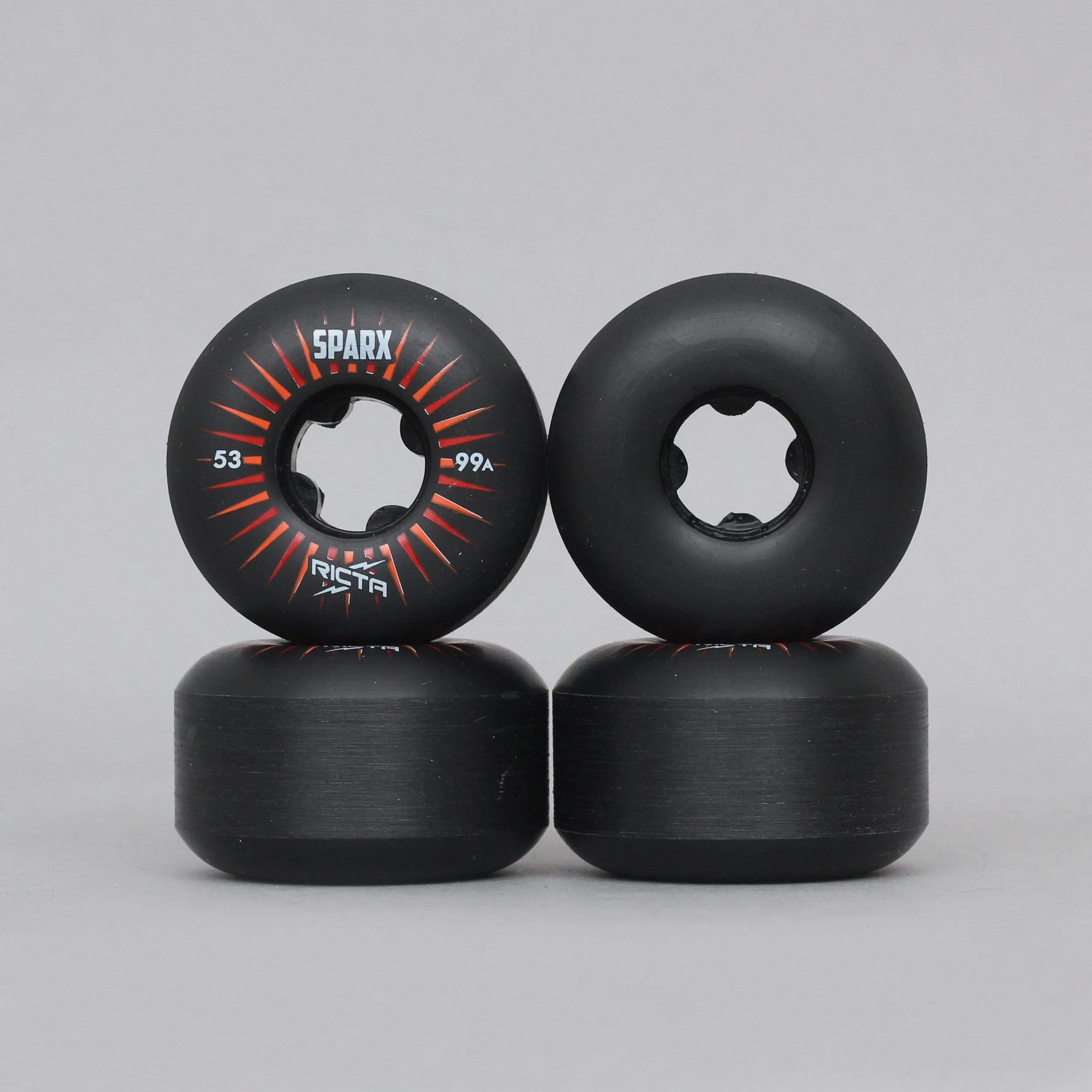 Ricta 53mm 99A Sparx Skateboard Wheels Black / Red