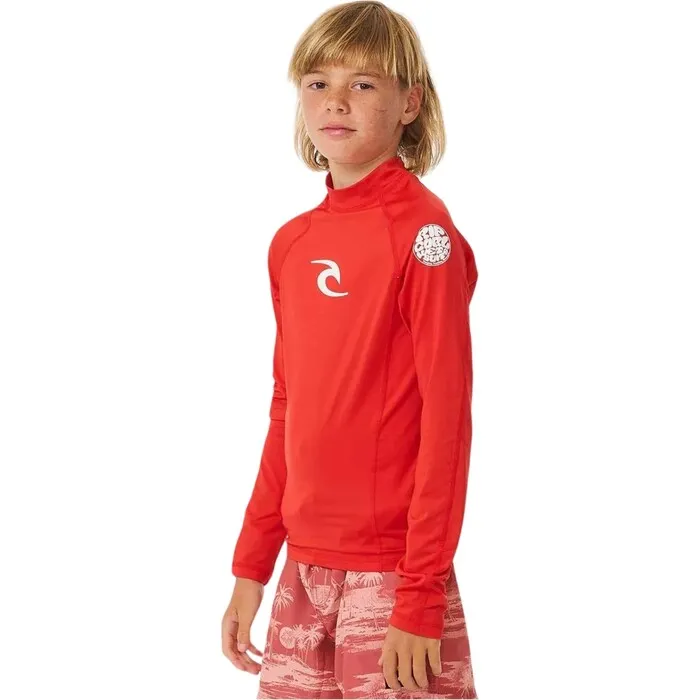 Rip Curl Kids Brand Wave Long Sleeve UV Protect Rash Vest