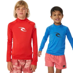 Rip Curl Kids Brand Wave Long Sleeve UV Protect Rash Vest