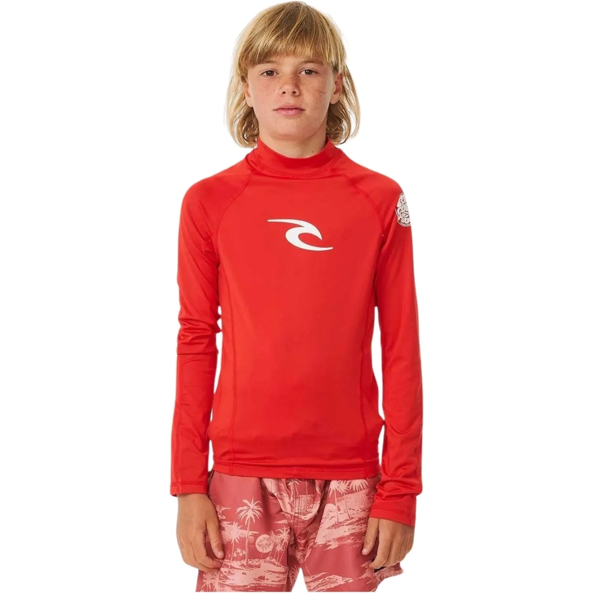 Rip Curl Kids Brand Wave Long Sleeve UV Protect Rash Vest