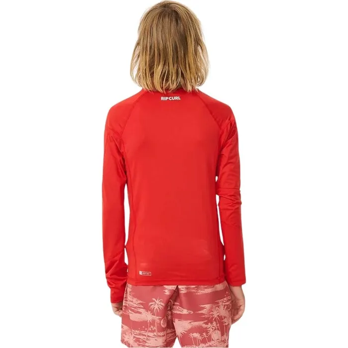 Rip Curl Kids Brand Wave Long Sleeve UV Protect Rash Vest