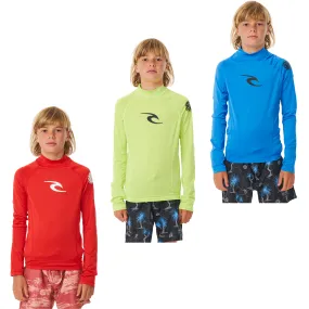 Rip Curl Kids Brand Wave UPF 50 Long Sleeve Rash Vest