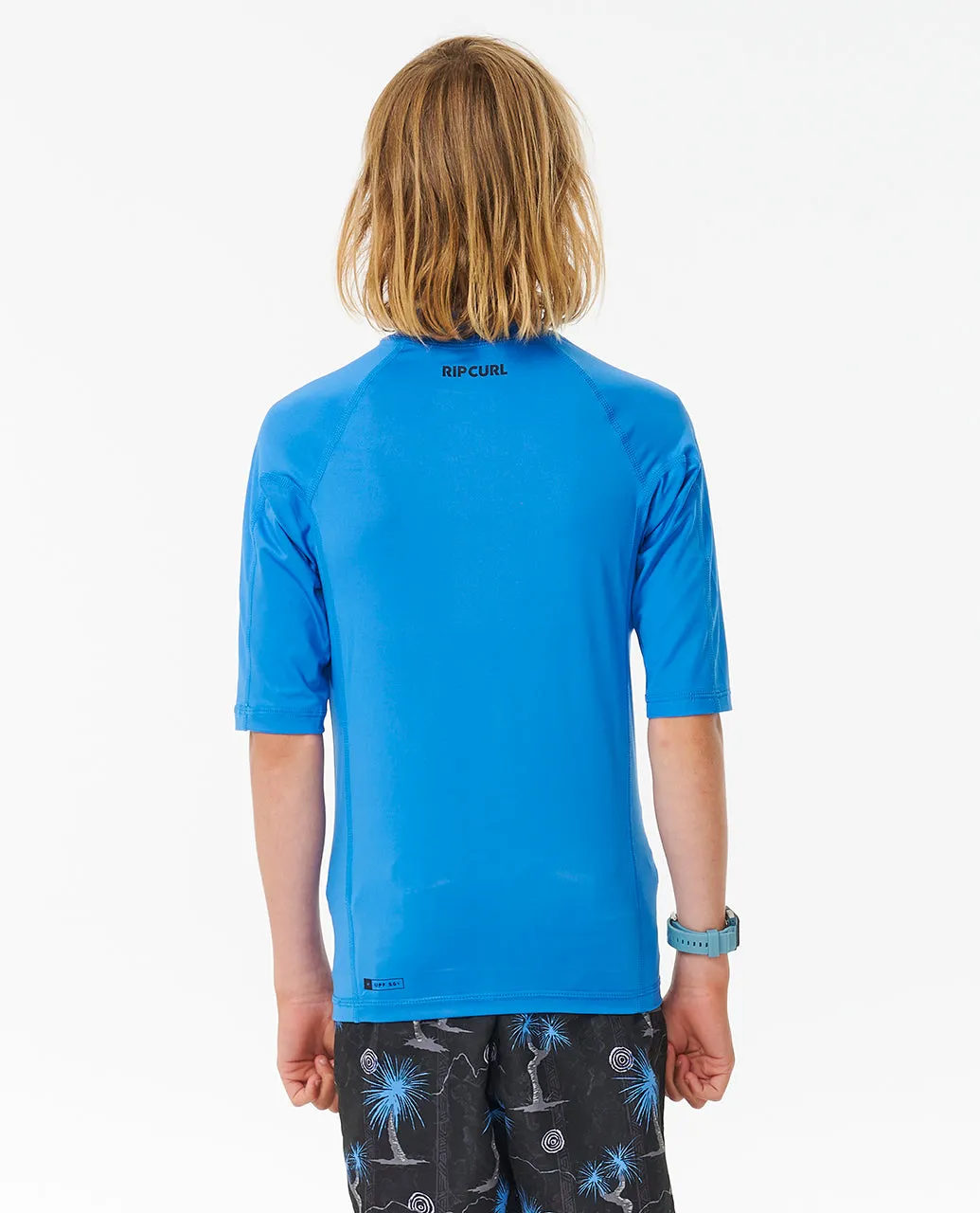 Rip Curl Kids Brand Wave UPF 50 Short Sleeve Rash Vest