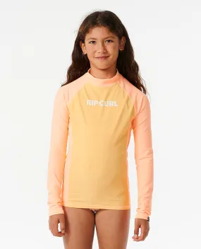 Rip Curl Kids Classic Surf UPF 50 Long sleeve Rash Vest - Orange