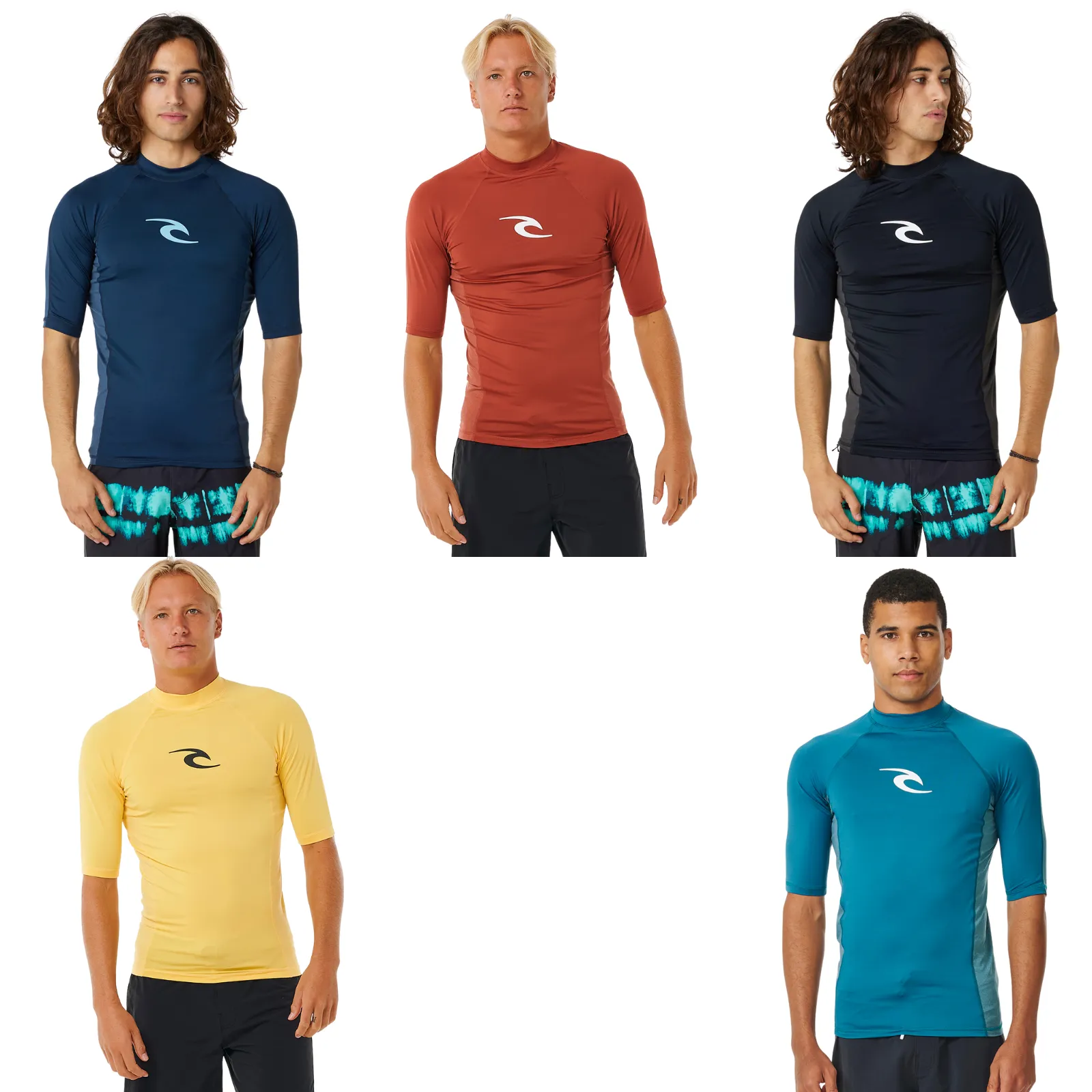 Rip Curl Mens Waves UPF 50 Perf Short Sleeve Rash Vest