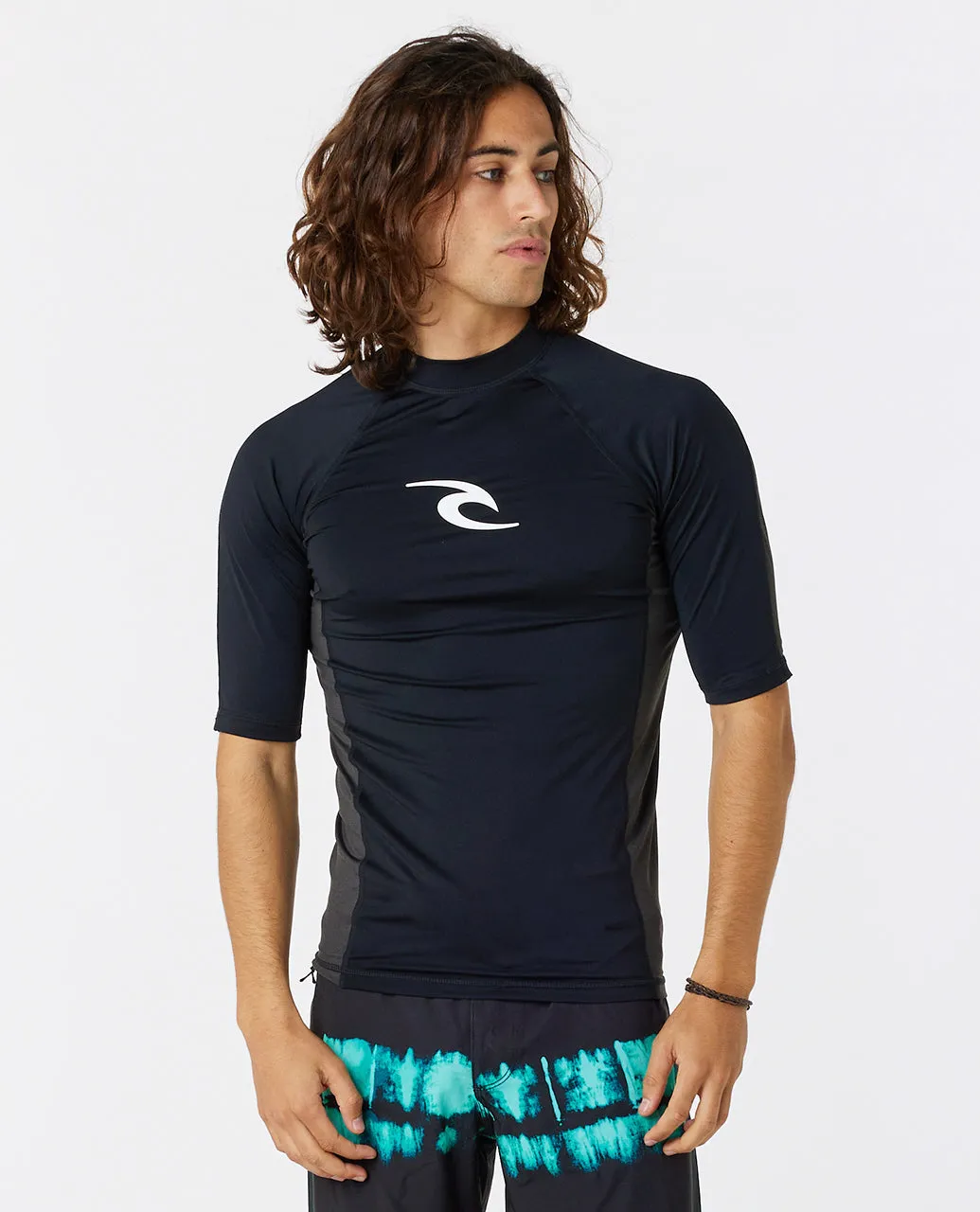 Rip Curl Mens Waves UPF 50 Perf Short Sleeve Rash Vest