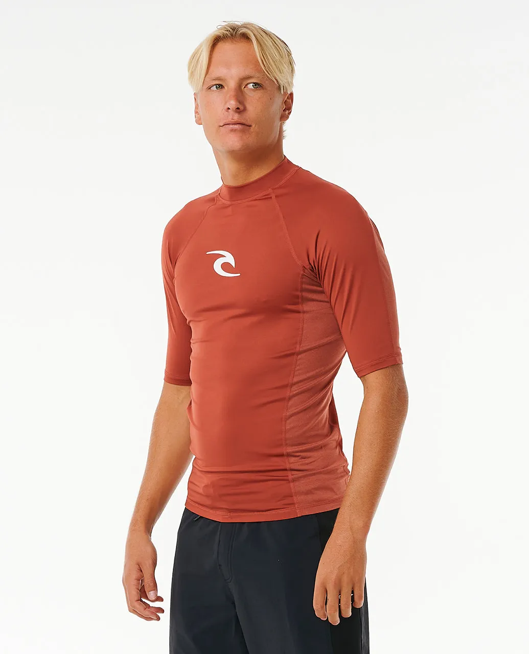 Rip Curl Mens Waves UPF 50 Perf Short Sleeve Rash Vest