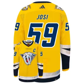 Roman Josi Nashville Predators Adidas 2022 Primegreen Reverse Retro Authentic NHL Hockey Jersey     