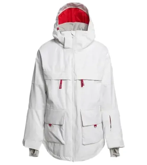 ROXY Chloe Kim giacca da snowboard idrorepellente da donna con sistema paraneve giacca invernale da sci ERJTJ03384 bianco