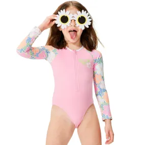 Roxy Kids Tiny Flower Swim Long Sleeve One-Piece Rash Vest