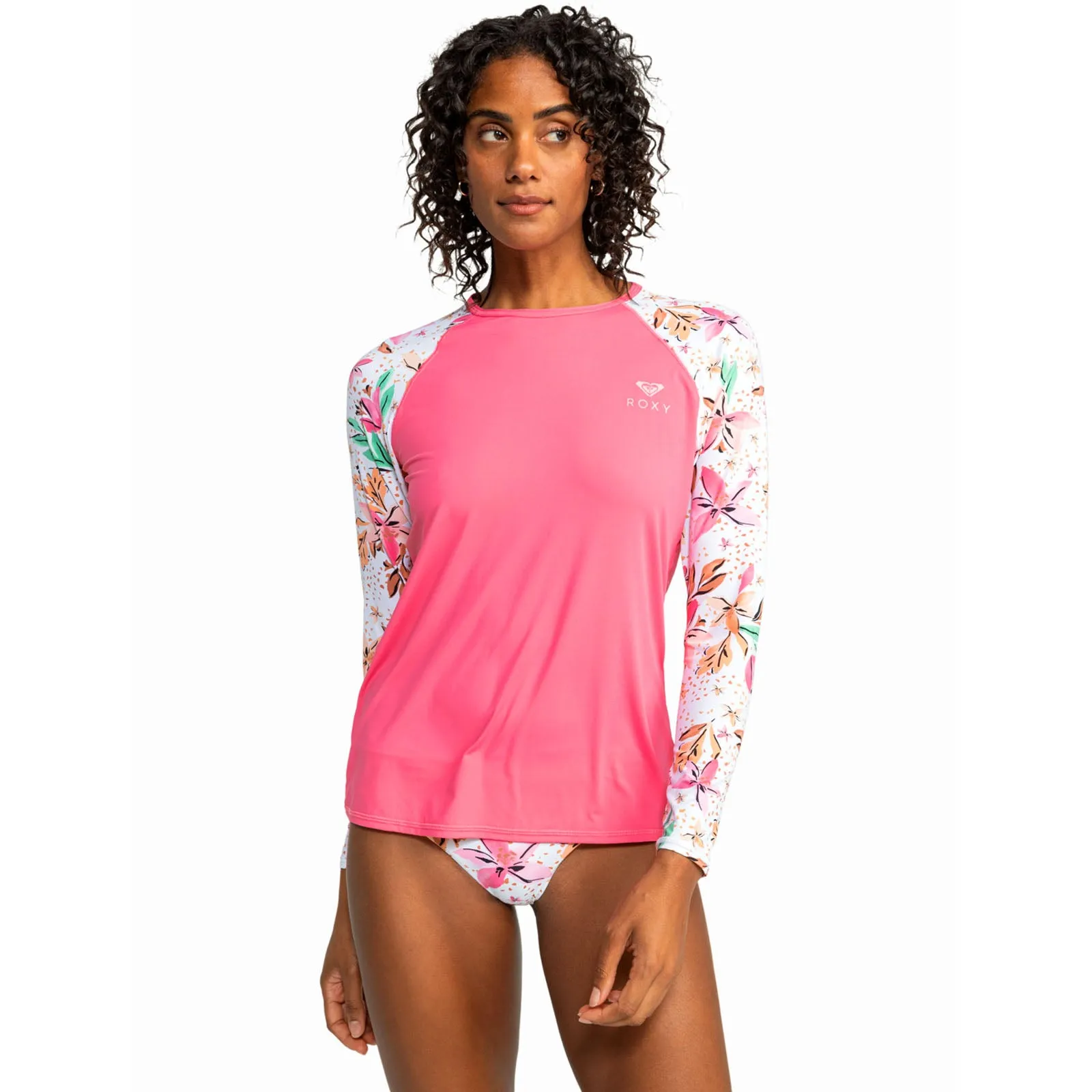 Roxy Womens Printed Swim UV Protect Long Sleeve Rash Vest