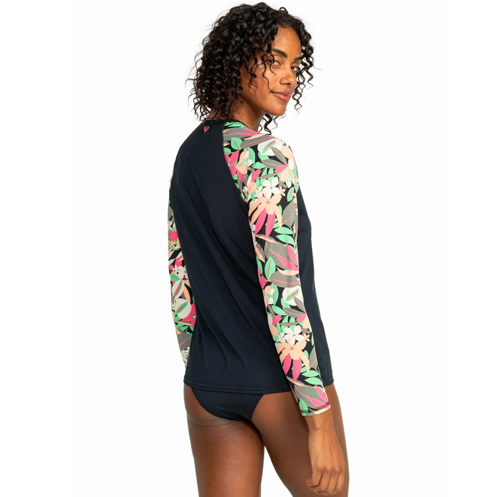 Roxy Womens Printed Swim UV Protect Long Sleeve Rash Vest