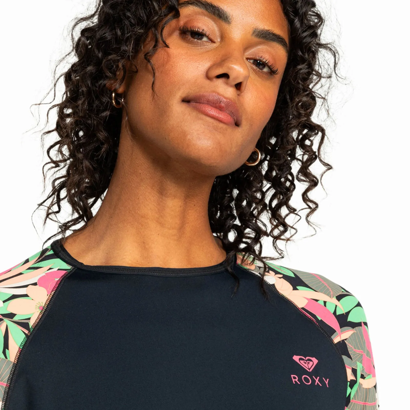 Roxy Womens Printed Swim UV Protect Long Sleeve Rash Vest