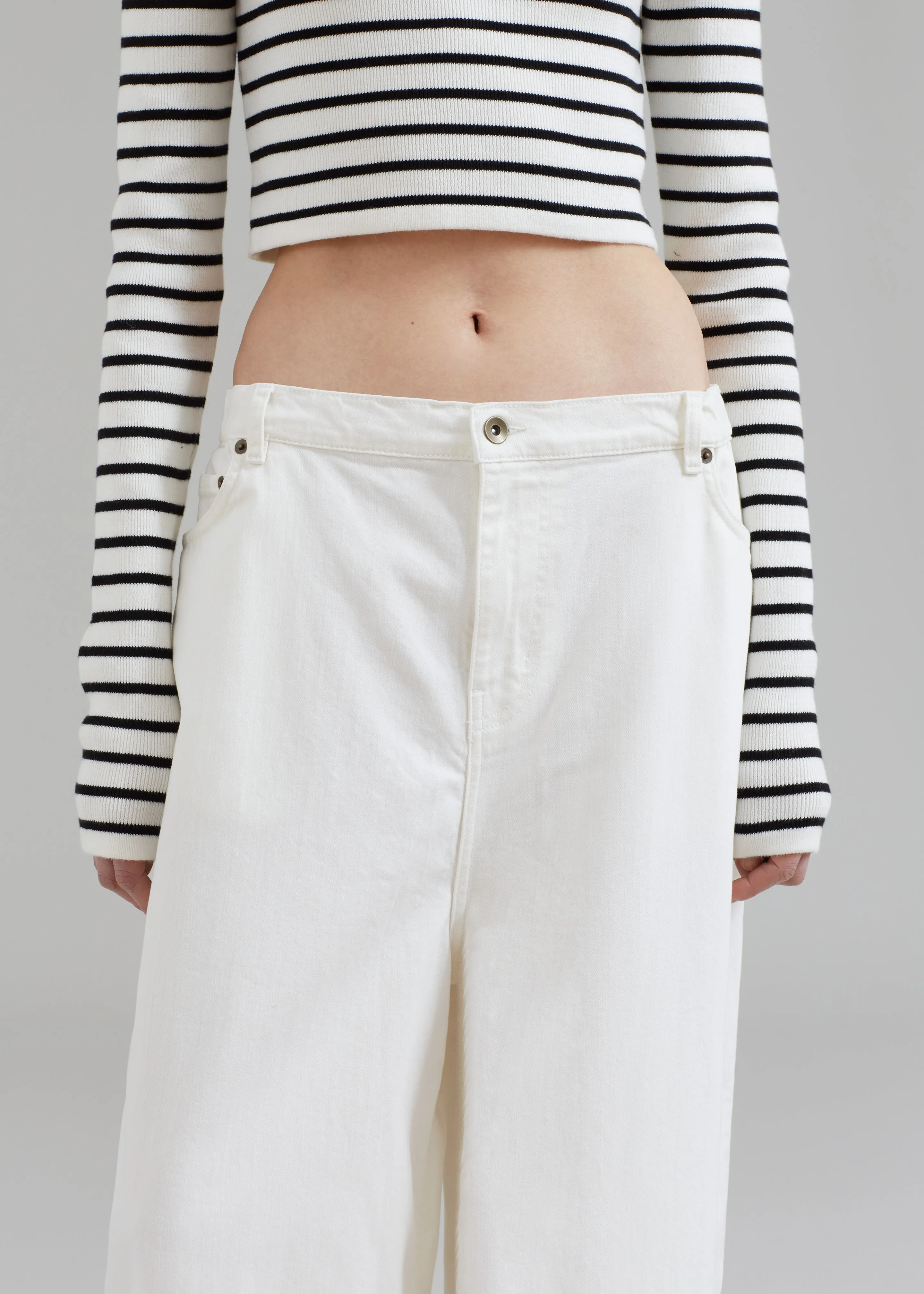 Sasha Wide Leg Jeans - Off White