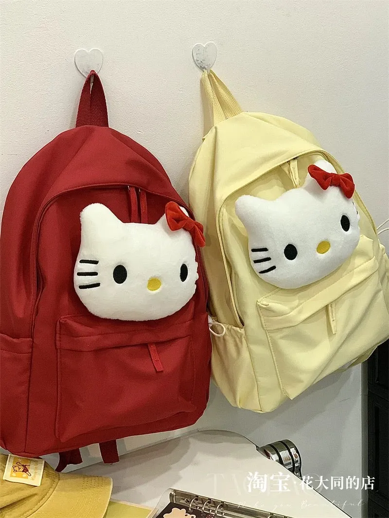 Schoolbag female college birthday girl cute cat junior high school student large capacity backpack campus backpack trendy