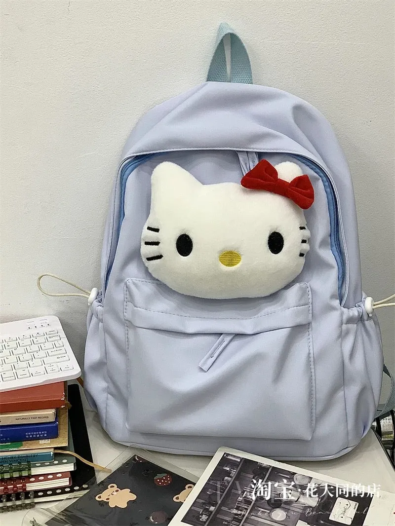 Schoolbag female college birthday girl cute cat junior high school student large capacity backpack campus backpack trendy