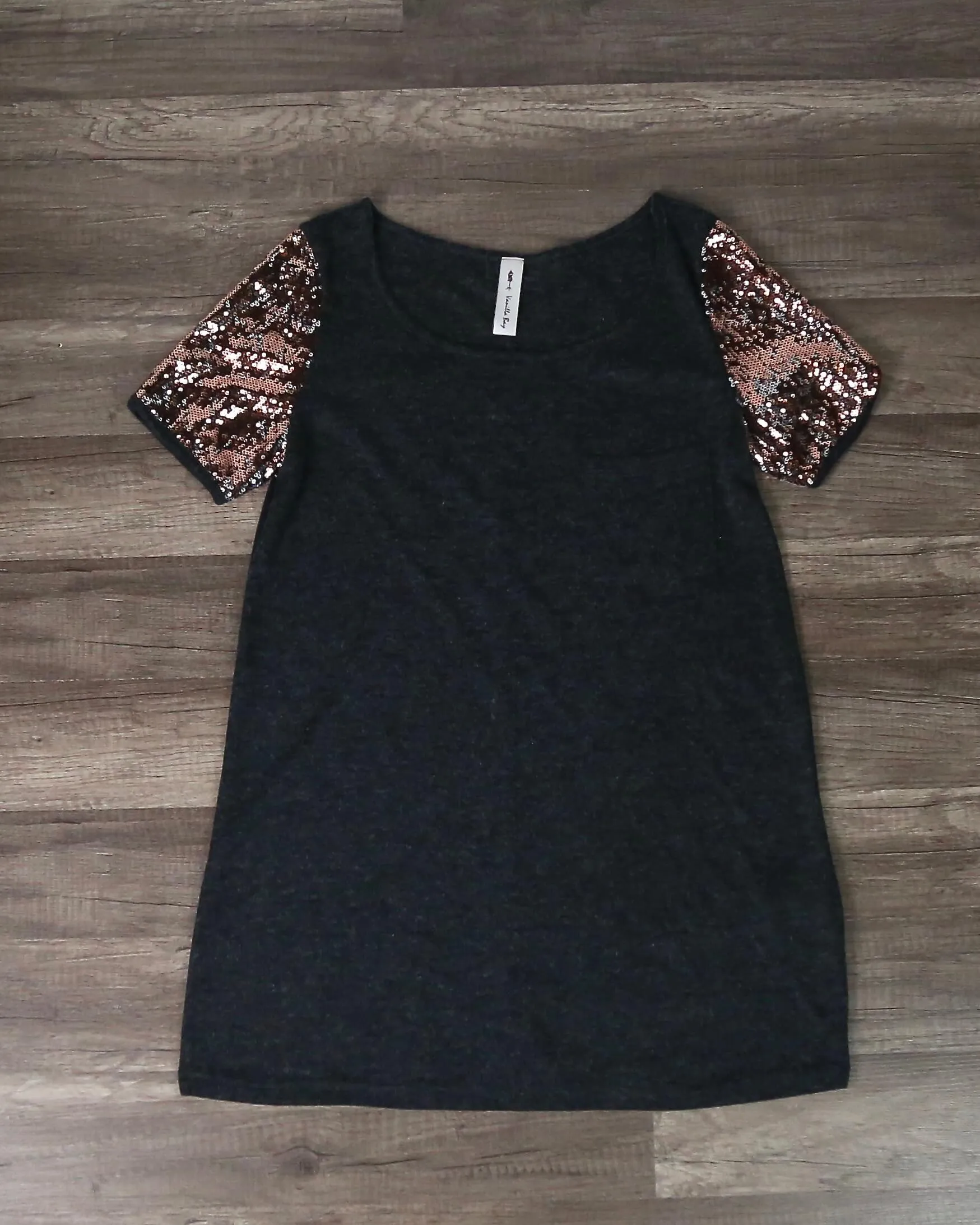 Short Sleeve Sequin Top