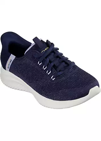 Skechers Ladies Blue Hands Free Slip-ins Ultra Flex 3.0 Trainers | Grattan