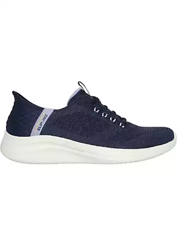 Skechers Ladies Blue Hands Free Slip-ins Ultra Flex 3.0 Trainers | Grattan