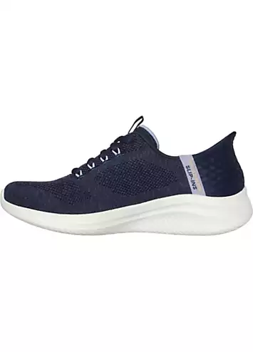 Skechers Ladies Blue Hands Free Slip-ins Ultra Flex 3.0 Trainers | Grattan