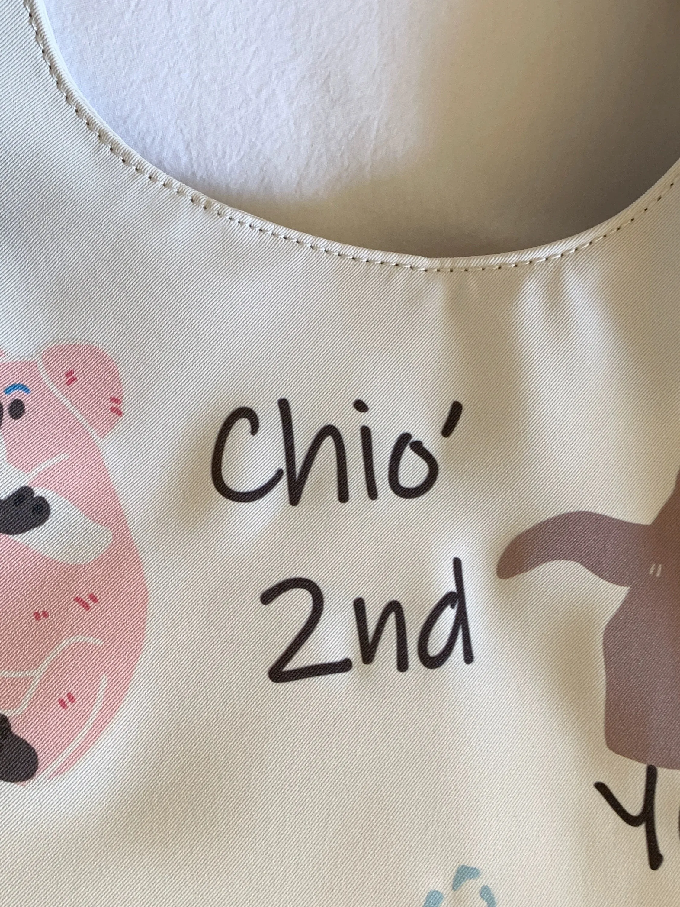 South Wind Chio2nd original design zoo tour tote bag female summer niche illustration shoulder large bag