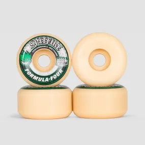 Spitfire Formula Four Conical 101D Skateboard Wheels Natural/Green 53mm