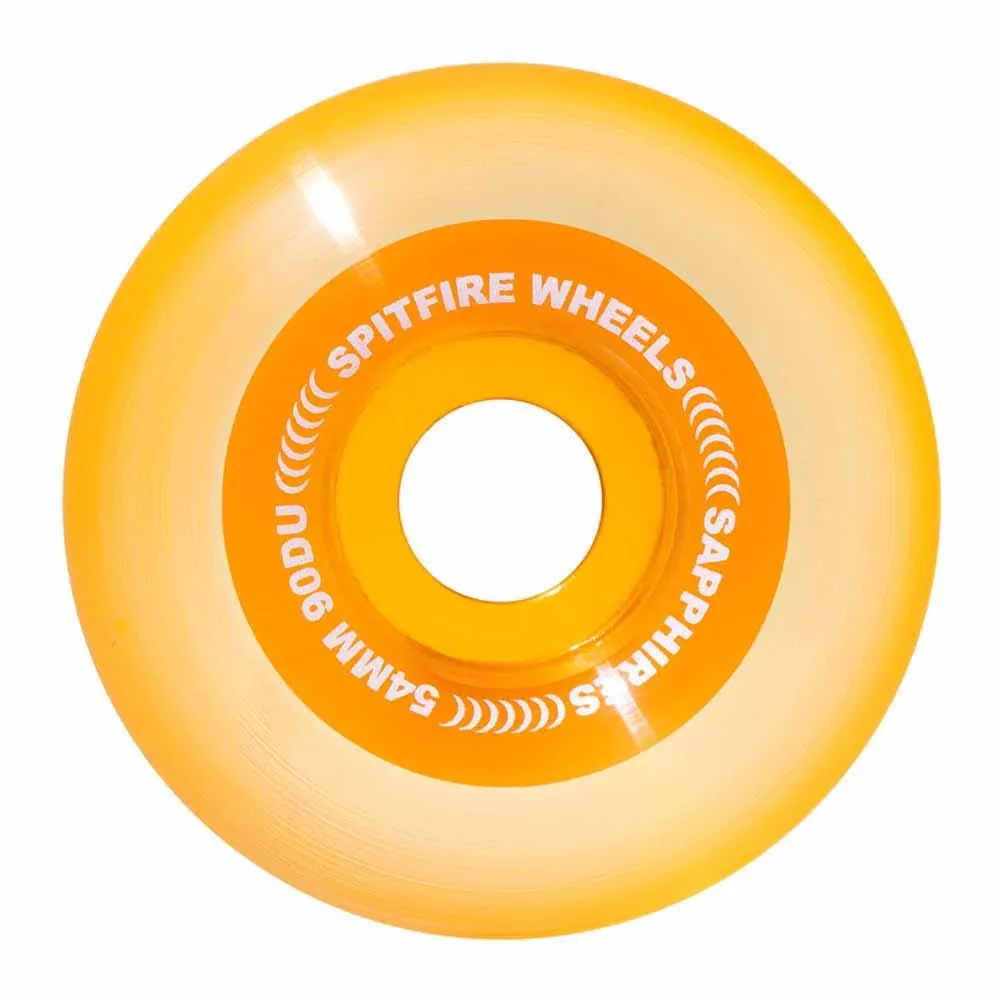 Spitfire Skateboard Wheels Sapphire 90DU Outer Core Orange 54mm