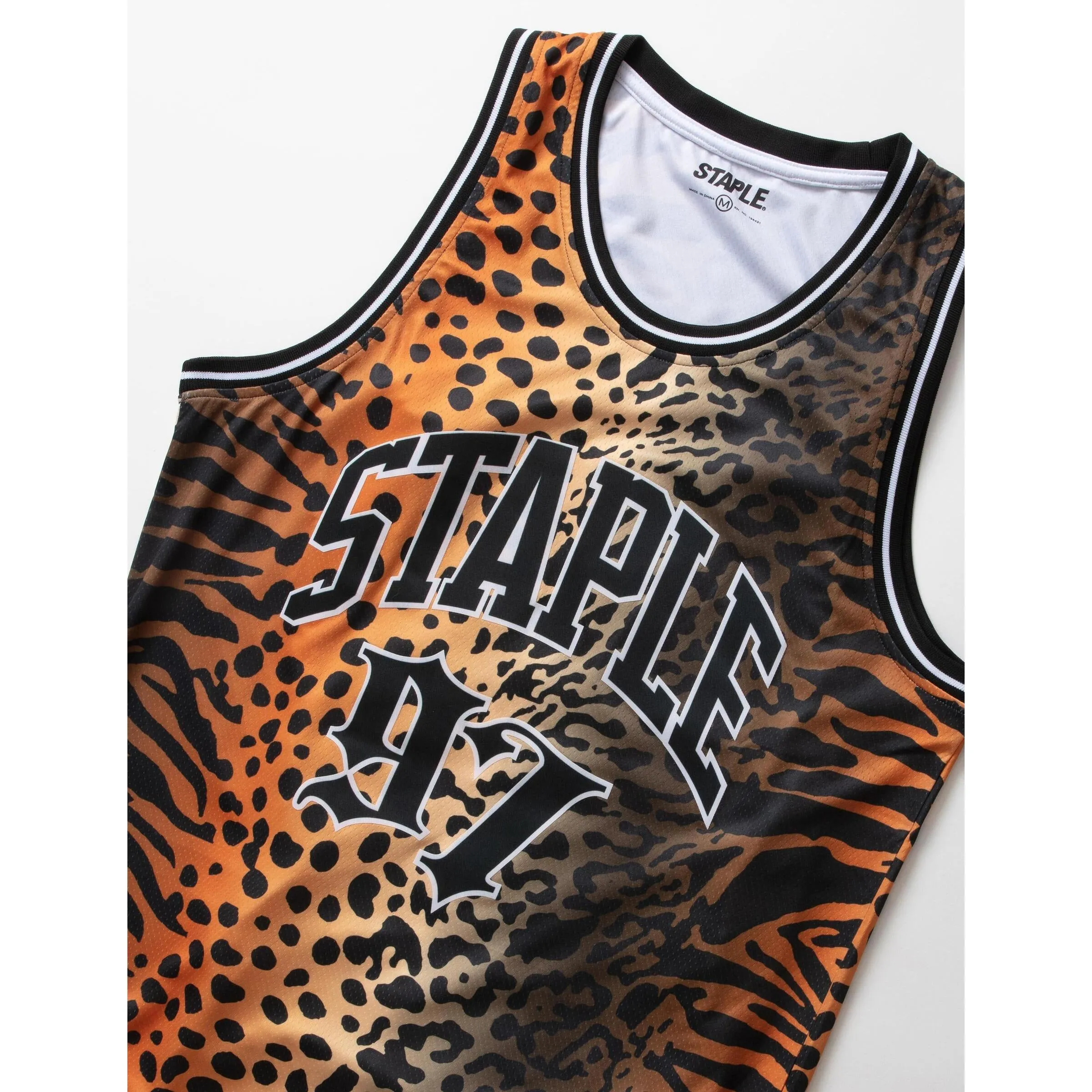 Staple Men Mesh Basketball Jersey Brown 2206C6978-BRN