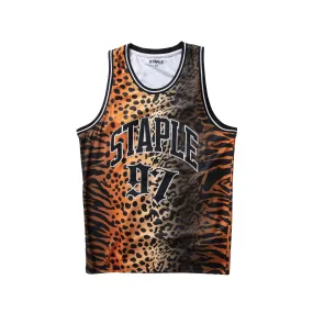 Staple Men Mesh Basketball Jersey Brown 2206C6978-BRN