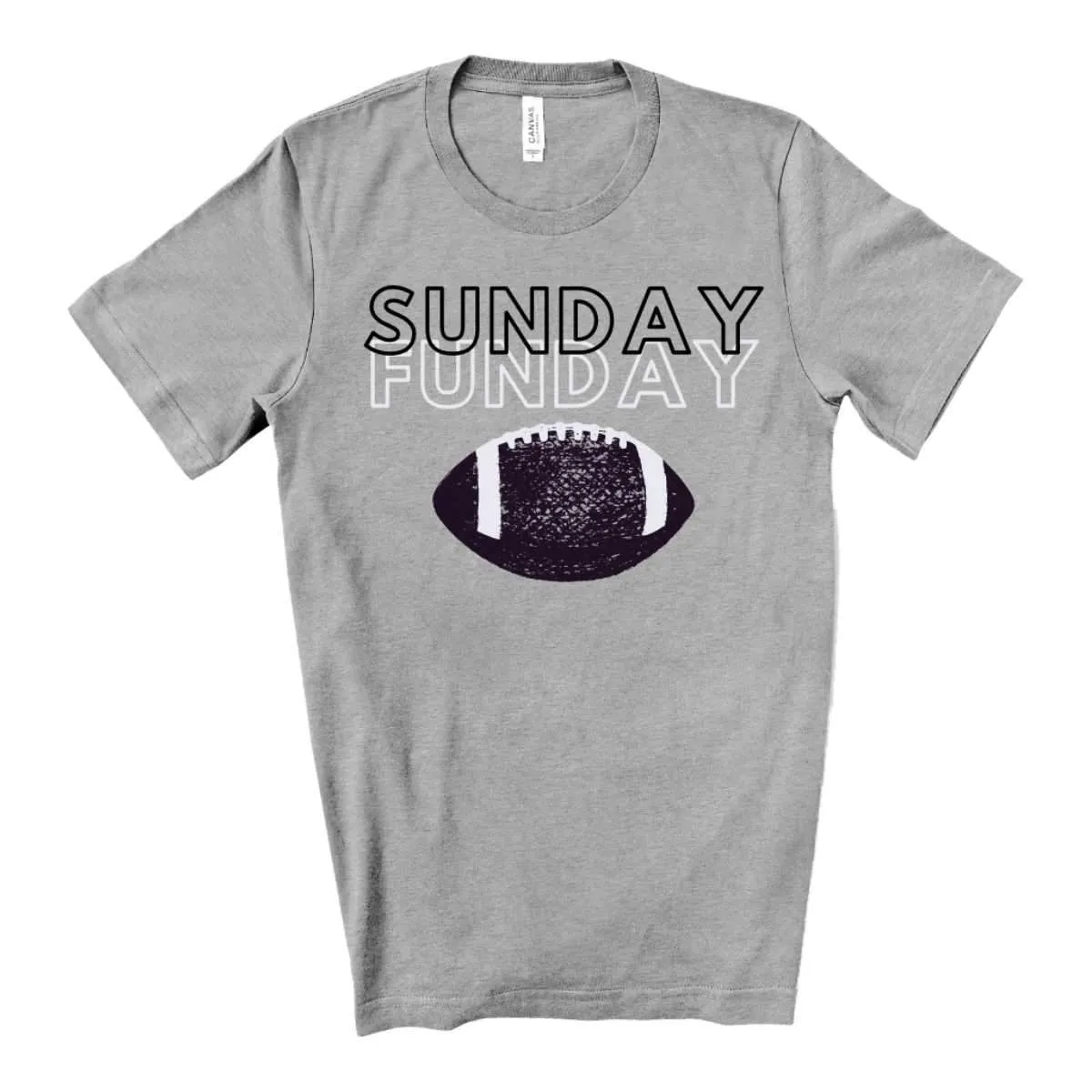 Sunday Funday Football T-Shirt - Heather Storm