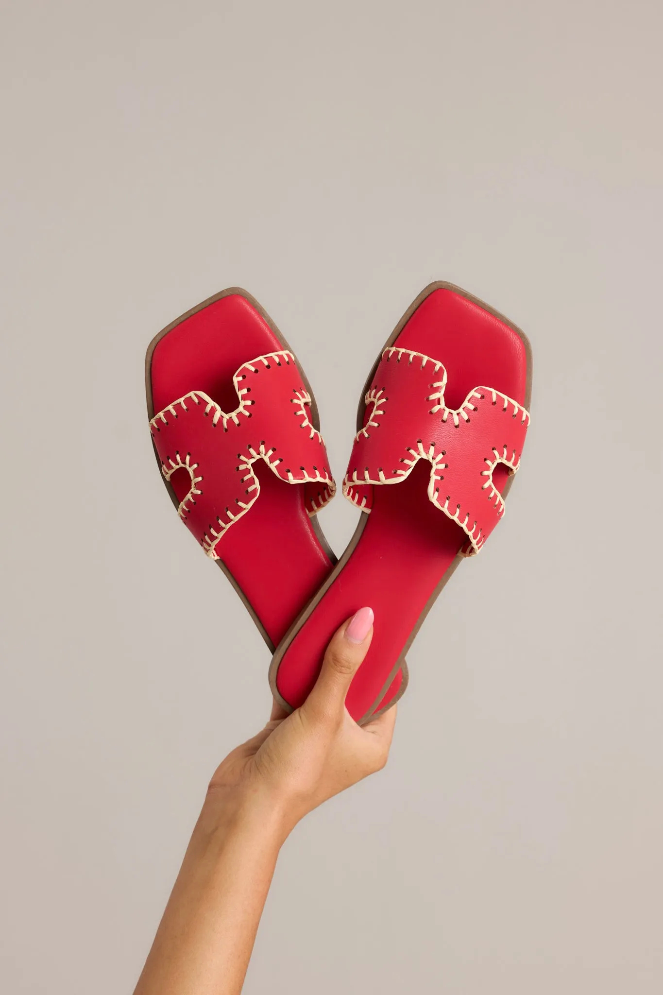 Surfside Strolls Red Sandals