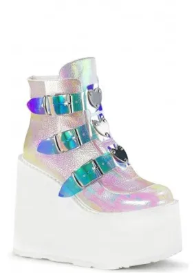 Swing 105 Pearl Iridescent Wedge Platform Boot